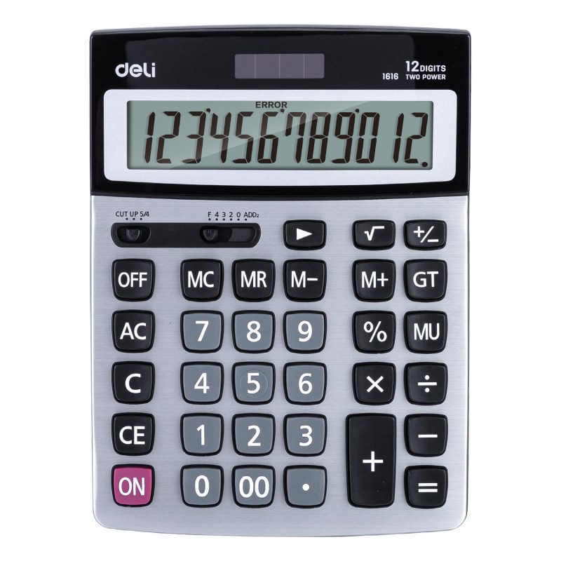 Calculatrice de bureau DELI E1616, compacte et efficace, idéale pour une utilisation quotidienne au bureau ou à la maison.