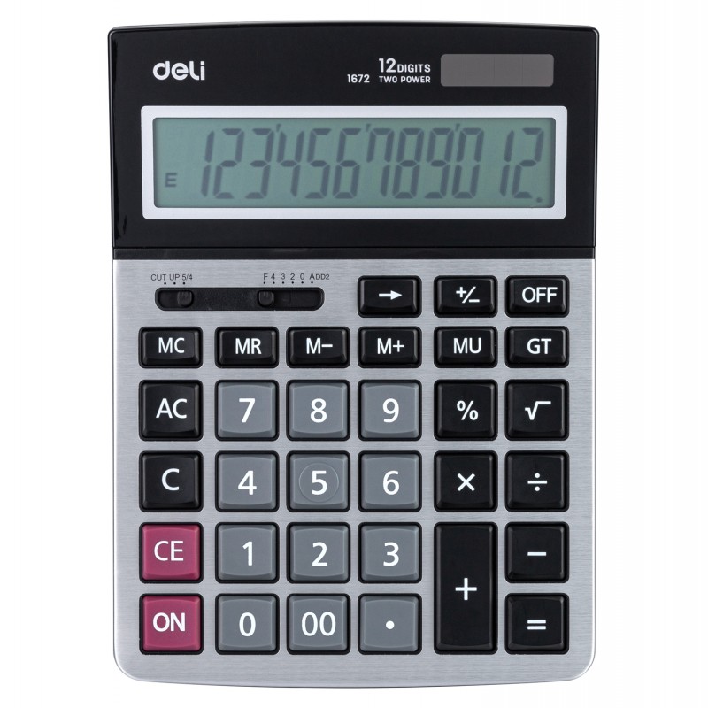 Calculatrice de bureau DELI-E1672, disponible chez It Delta Com, idéale pour un usage professionnel intensif.