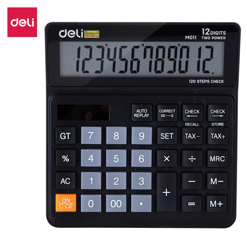 Calculatrice de bureau DELI-EM01120, robuste et précise, disponible chez It Delta Com, idéale pour les professionnels exigeants.