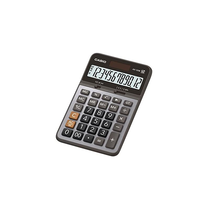 La calculatrice CASIO AX-120B-W-DC, compacte et fiable, est parfaite pour les calculs quotidiens. Disponible chez It Delta Com.