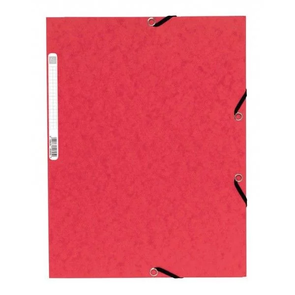 Chemise à rabat Exacompta en carte 265g/m² format 24x32 cm, parfaite pour un classement professionnel des documents. Coloris rouge.