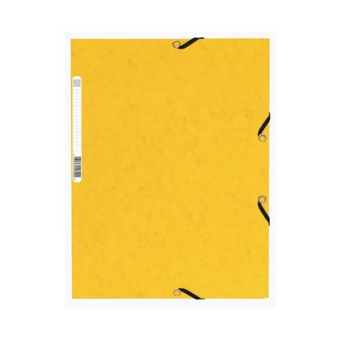 Chemise à rabat Exacompta en carte 265g/m² format 24x32 cm, parfaite pour un classement professionnel des documents. Coloris jaune.