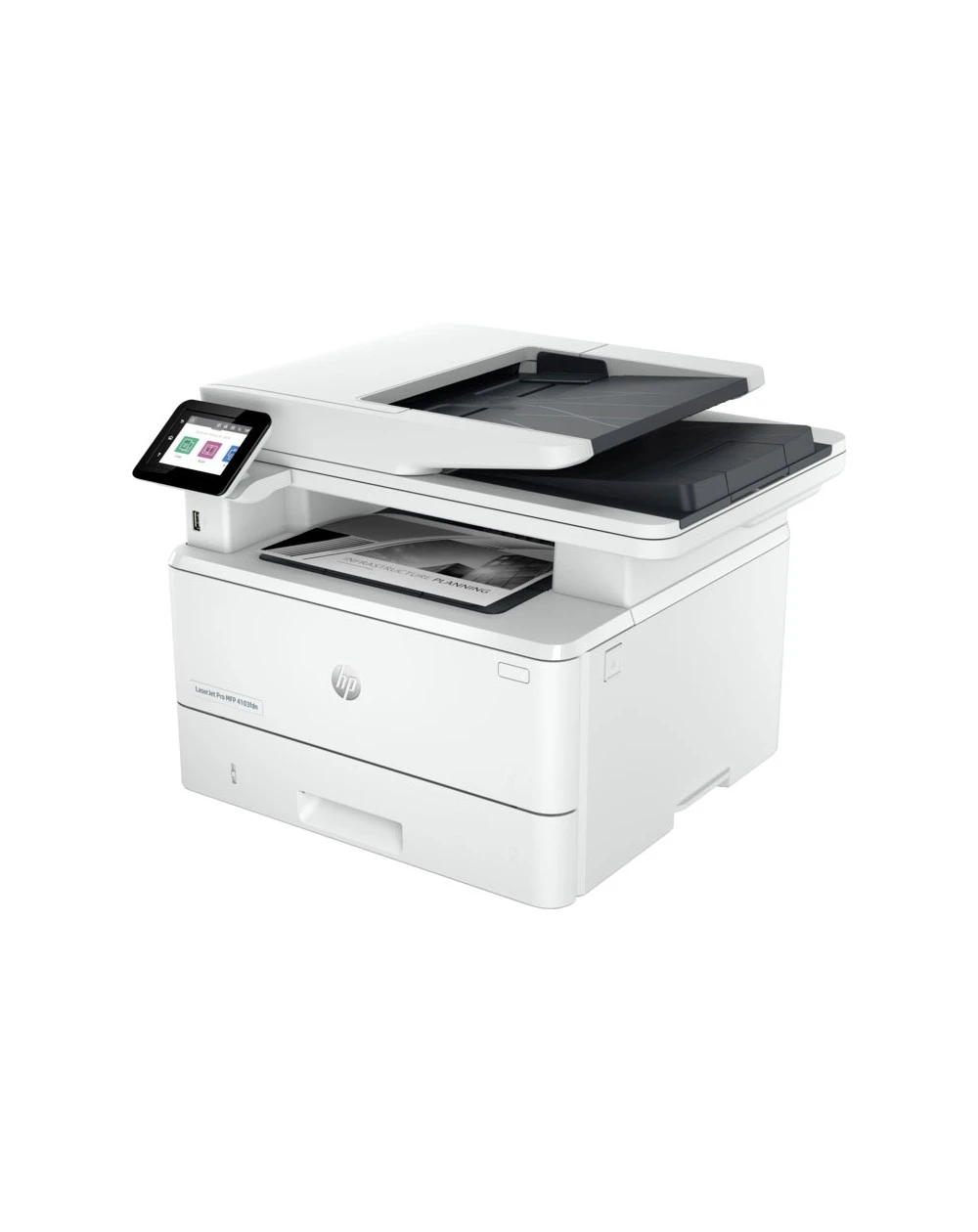 L'HP LaserJet Pro 4103fdw est une imprimante multifonction monochrome rapide avec impression recto verso, connectivité Wi-Fi et Ethernet, idéale pour les bureaux professionnels.