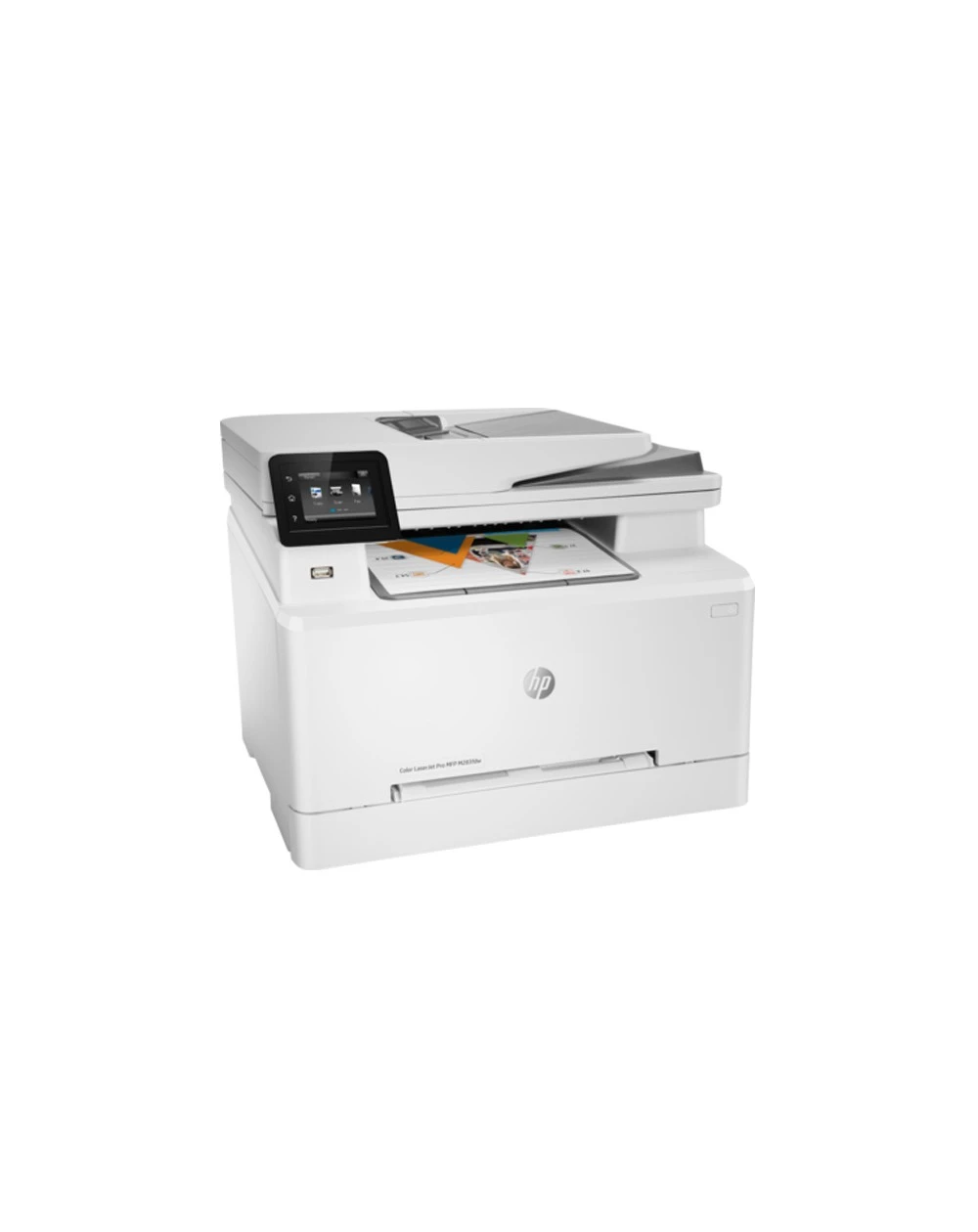 HP LaserJet Pro M283fdn : imprimante laser couleur multifonction avec impression, copie, numérisation et fax, connectivité Ethernet, et performances rapides.