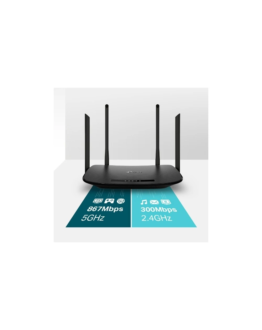 Le TP-Link VDSL/ADSL AC1200 est un modem routeur sans fil offrant une connexion stable et des vitesses jusqu'à 1200 Mbps, idéal pour les foyers et petites entreprises.