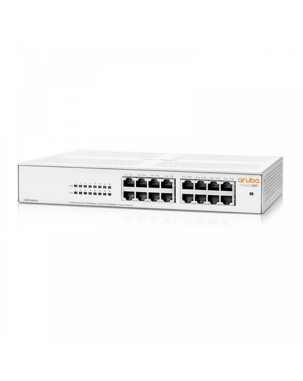 Le Switch Aruba Instant On 1430 Unmanaged 16G (R8R47A) est un switch non géré compact et performant, conçu pour les petites entreprises nécessitant une connectivité simple et fiable. Il offre 16 ports gigabit Ethernet pour des performances réseau solides, sans gestion complexe.