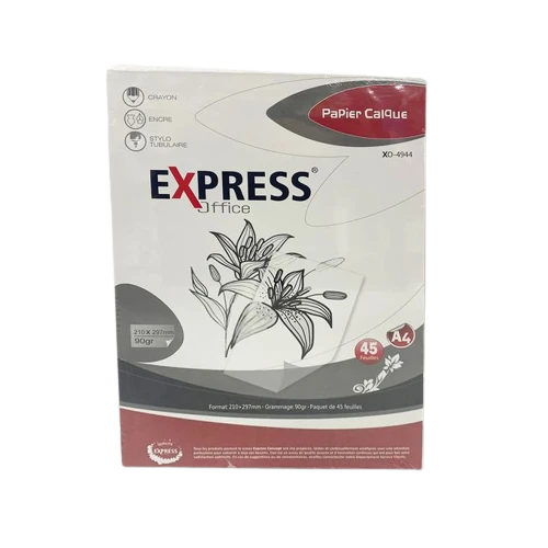 Le Papier Calque Express XO-4944 A4 offre une transparence parfaite et une résistance exceptionnelle, idéal pour les dessins techniques, les travaux d’art et les impressions de haute précision. Compatible avec une large gamme d’imprimantes.