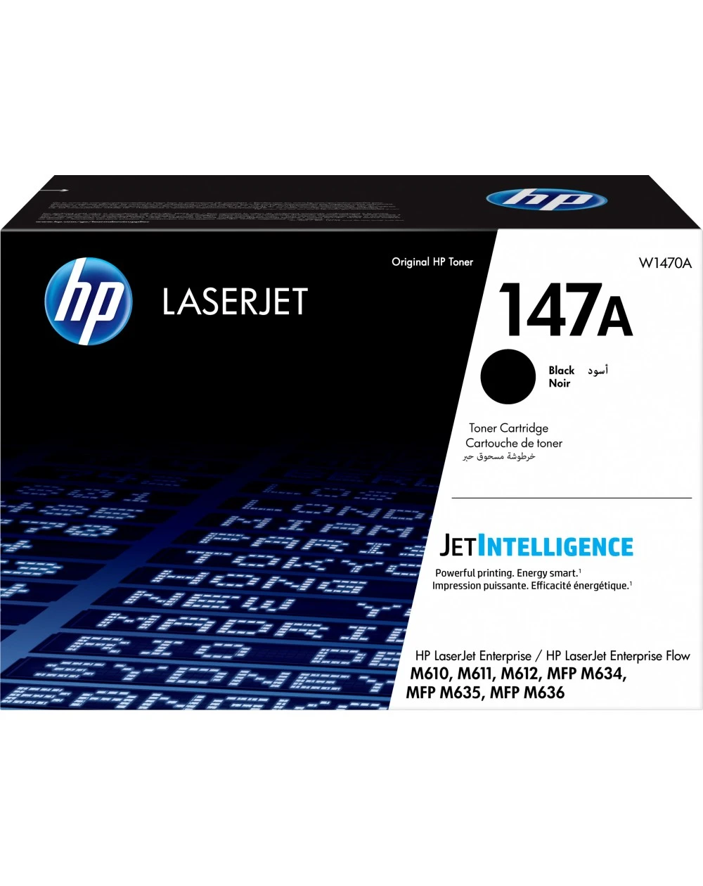 La cartouche de toner noir HP 147A LaserJet (W1470A) est conçue pour les imprimantes HP LaserJet, offrant des impressions nettes et de qualité professionnelle avec un rendement de 1 200 pages.