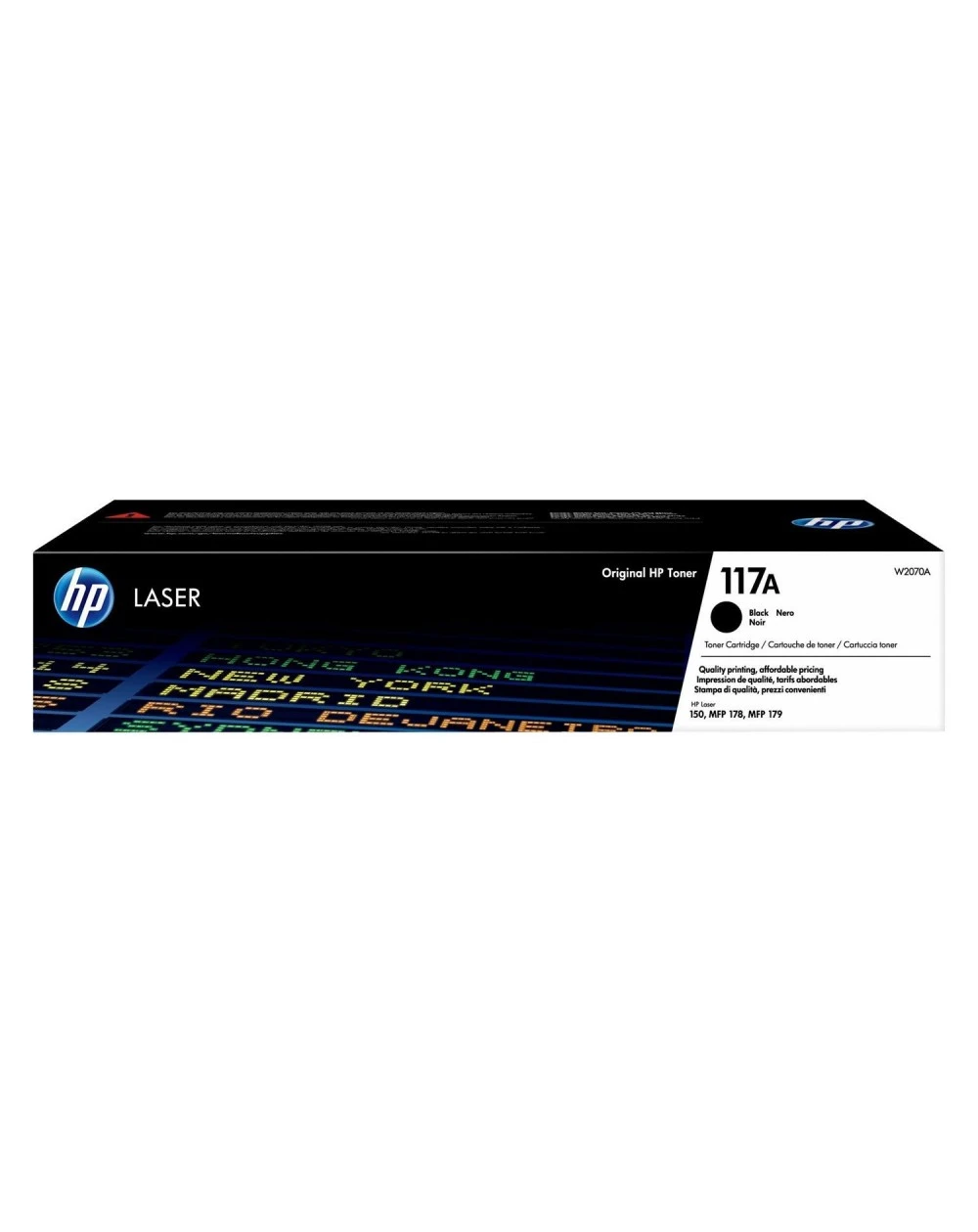 La cartouche de toner HP 117A Noir (W1170A) est conçue pour offrir des impressions nettes et de haute qualité. Avec un rendement de 1 000 pages, elle est idéale pour les bureaux à volume modéré, offrant une performance fiable et des impressions de qualité professionnelle en noir.