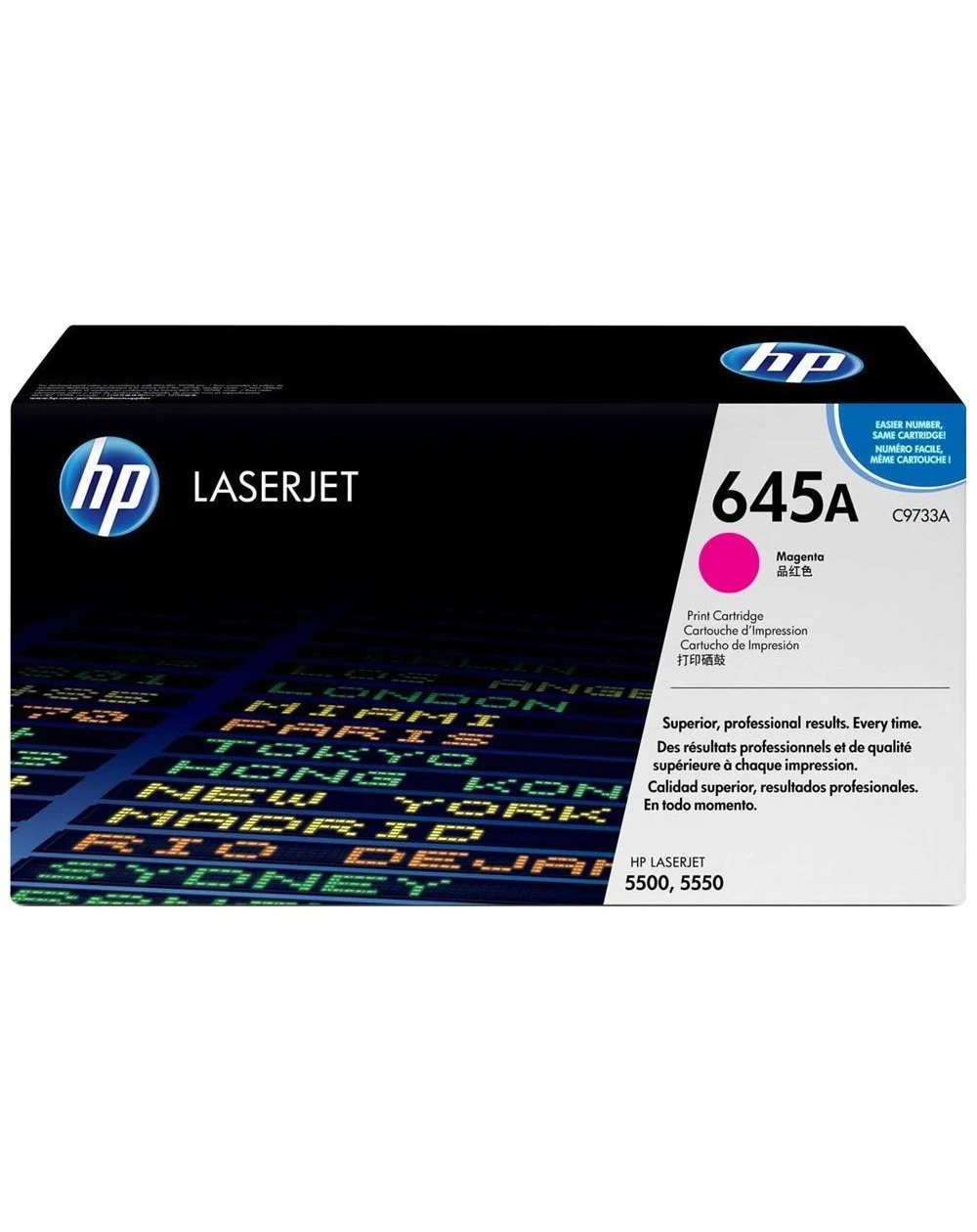 Le toner magenta HP 645A LaserJet authentique permet d'obtenir des impressions couleur de qualité professionnelle avec des teintes vives et précises. Conçu pour les imprimantes HP LaserJet Enterprise, il garantit un rendement élevé et une performance fiable, idéal pour des impressions de documents de haute qualité.