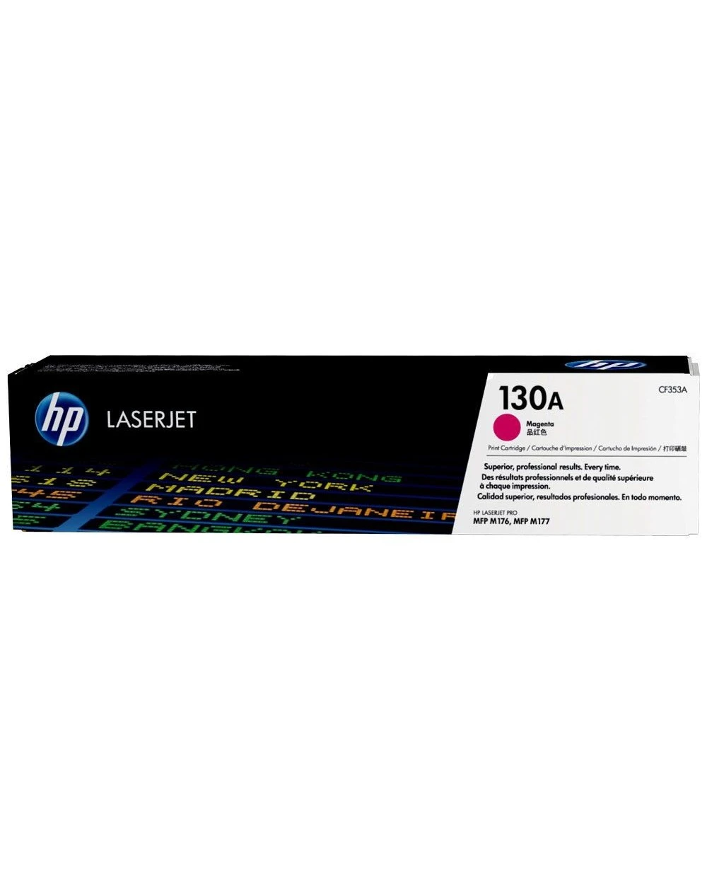 La cartouche de toner magenta HP LaserJet 130A offre des impressions vives et de haute qualité, avec une couleur magenta éclatante pour des documents professionnels et des graphiques précis.