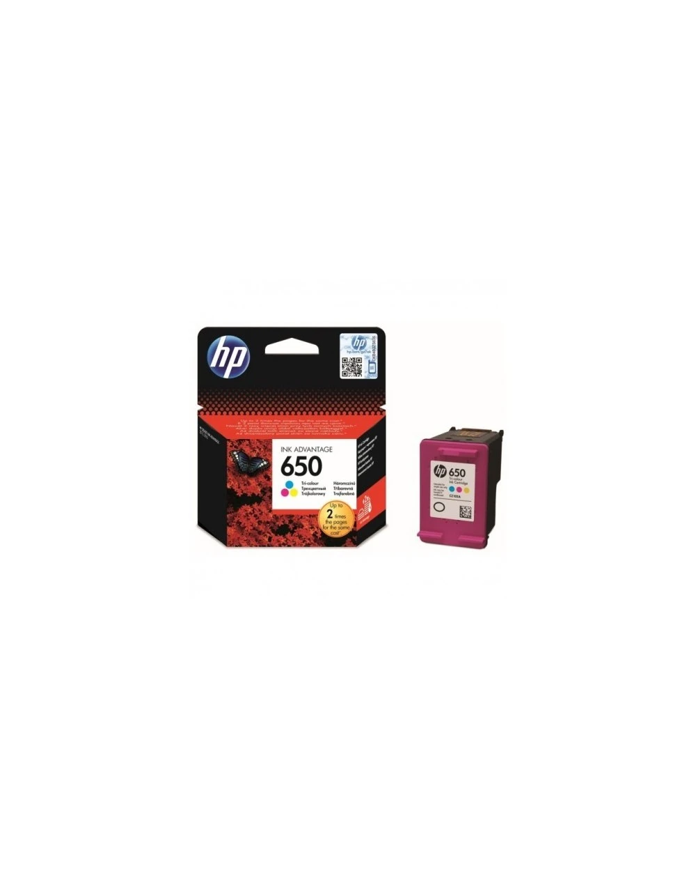 La cartouche HP 650 Ink Advantage trois couleurs authentique offre des impressions de qualité avec des couleurs vives et éclatantes. Parfaite pour des impressions régulières, elle garantit un excellent rendement à un coût réduit.