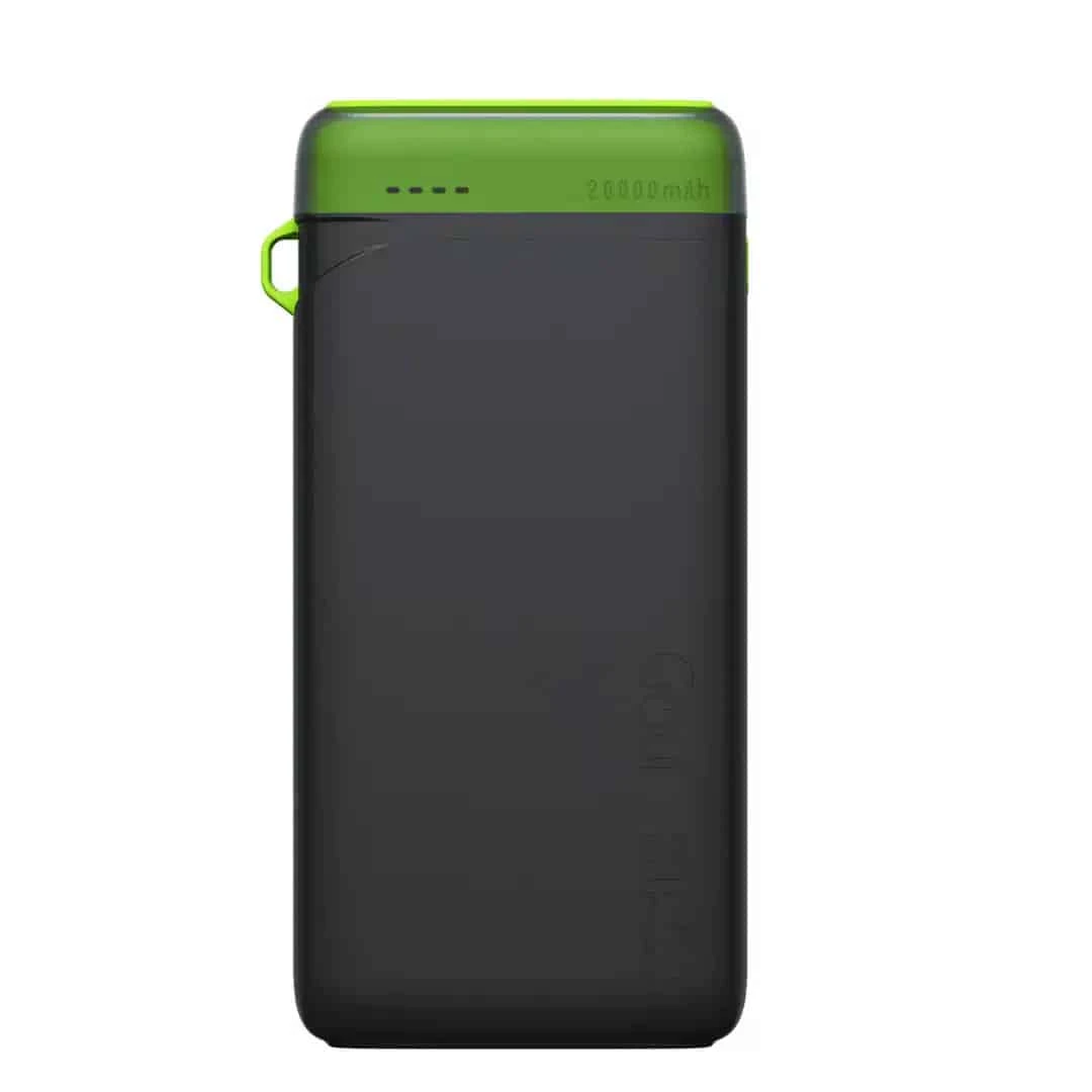 Batterie externe Goui Pwani 20 000 mAh – Puissance de charge rapide jusqu’à 20 W (PD & QC), avec ports USB-C et USB-A. Compacte, élégante et sécurisée pour un usage quotidien.