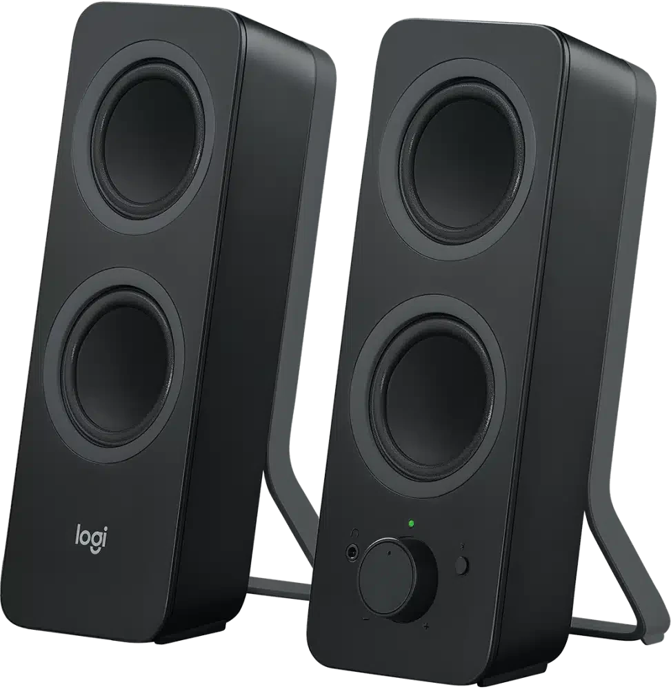 Les Logitech Z207 sont des haut-parleurs 2.0 Bluetooth pour ordinateur offrant une puissance totale de 10W, connectivité sans fil ou filaire via jack 3,5 mm, et un bouton de couplage Bluetooth pratique pour une utilisation facile.
