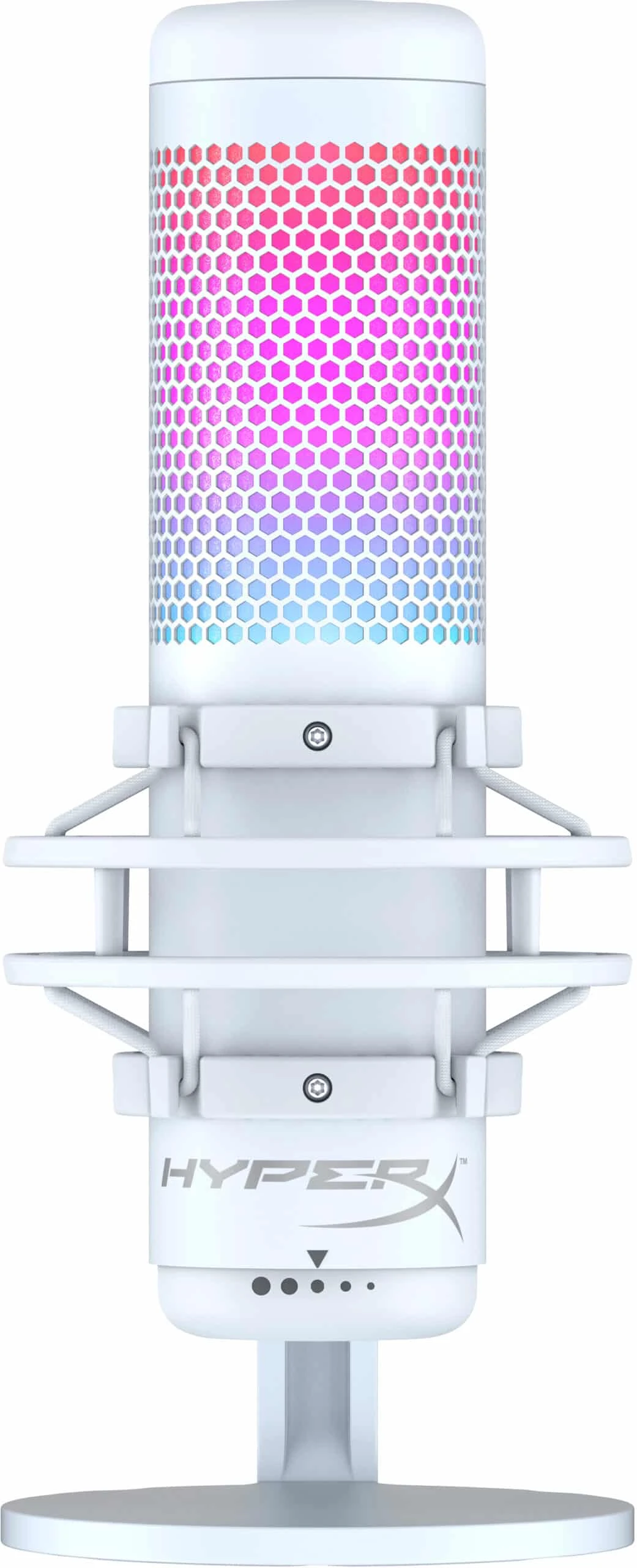 Le HyperX QuadCast S (519P0AA) est un microphone USB haut de gamme avec éclairage RVB personnalisable. Offrant quatre modes de directivité (stéréo, omnidirectionnel, cardioïde, bidirectionnel), il est parfait pour le streaming, le gaming, les podcasts et les visioconférences.