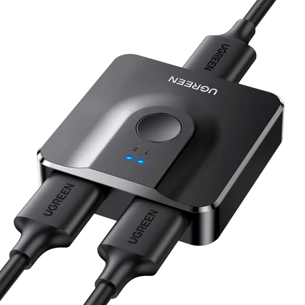 Le commutateur HDMI UGREEN 1 entrée – 2 sorties (50966) permet de connecter une source HDMI à deux écrans simultanément. Supporte une résolution jusqu’à 4K à 60 Hz et propose une sélection facile des écrans via switch manuel ou télécommande IR. Compact et élégant avec boîtier en aluminium, il est compatible PC, consoles, lecteurs multimédia et box TV.