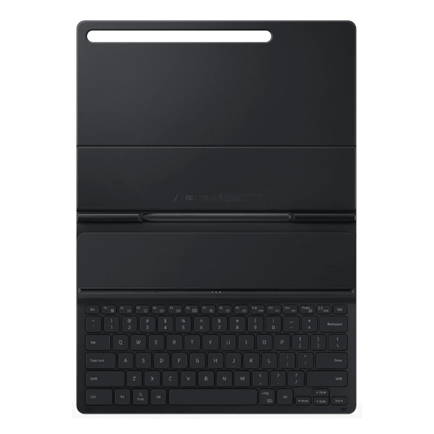 Clavier Book Cover Samsung pour Galaxy Tab S7+ et S7 FE : design fin, léger, revêtement anti-microbien et position pratique pour une productivité optimale.