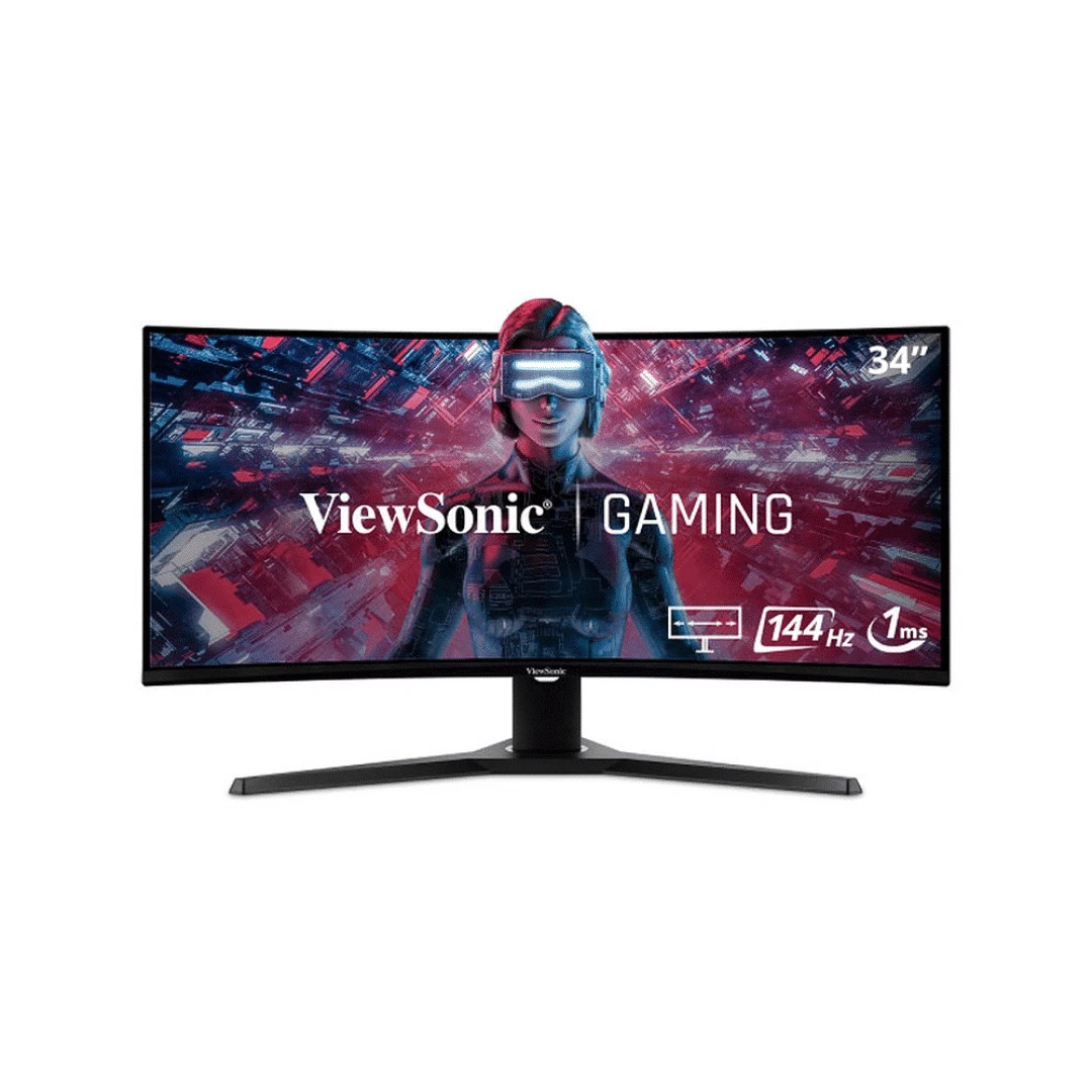 Moniteur Gaming ViewSonic 34″ WQHD – Gameplay fluide et immersif avec écran incurvé 1500R. Idéal pour les gamers marocains exigeants.