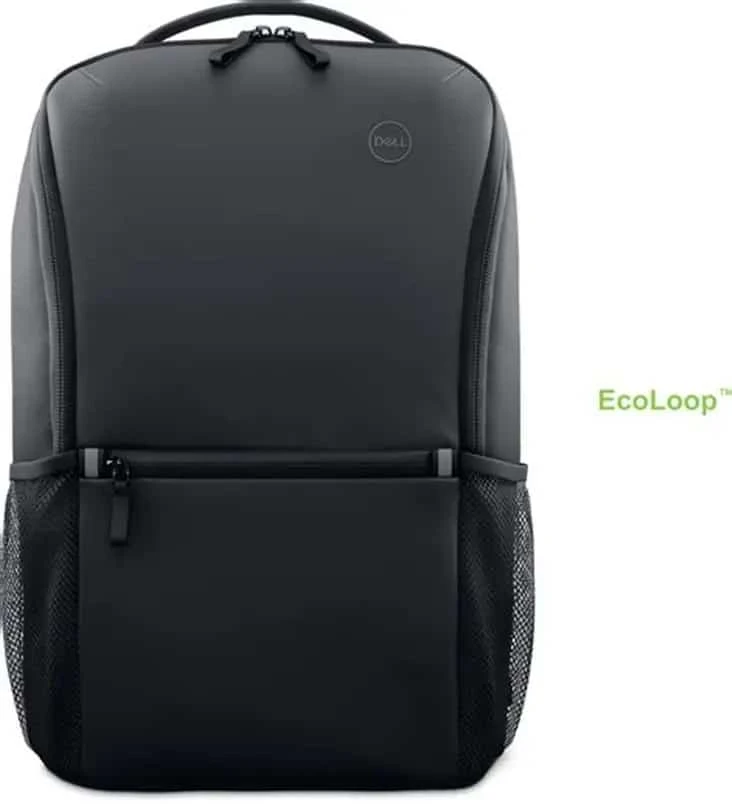 Sac à dos Dell recyclé 14–16″, protection 360°, tissu résistant à l’eau et bandes réfléchissantes. Idéal ordinateur portable 17 pouces