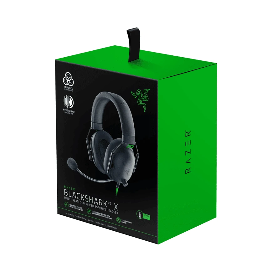 Le Razer BlackShark V2 est un micro-casque sans fil pour gamer avec technologie Razer HyperSpeed 2,4 GHz, oreillettes circum-auriculaires TriForce Titanium 50 mm, son surround THX Spatial Audio, microphone cardioïde flexible et autonomie jusqu’à 24 heures.