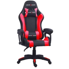 Chaise gamer DxRacer DXR7 – design rouge/noir, cuir PU résistant, dossier inclinable 135°, accoudoirs 4D, repose-pieds intégré et confort haut de gamme.