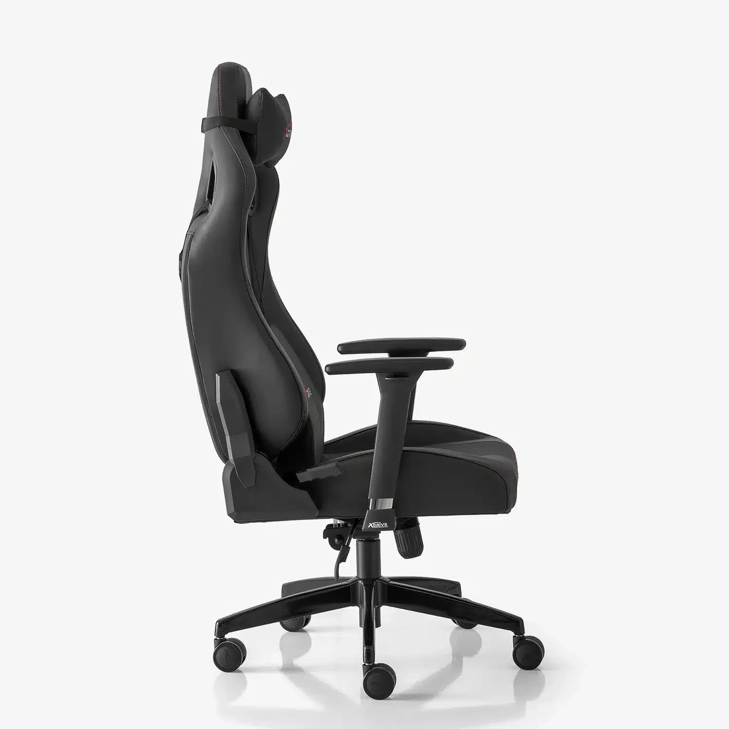 Chaise gamer XDRIVE AKDENIZ en simili-cuir – confort ergonomique, dossier inclinable 160°, accoudoirs 3D et design élégant noir/gris.