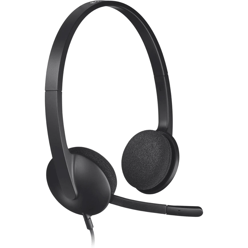 Le Logitech H340 USB est un casque filaire stéréo avec micro rotatif 180°, commandes intégrées pour le volume et la sourdine, bandeau réglable et câble de 1,8 m pour une utilisation facile sur PC et Mac.