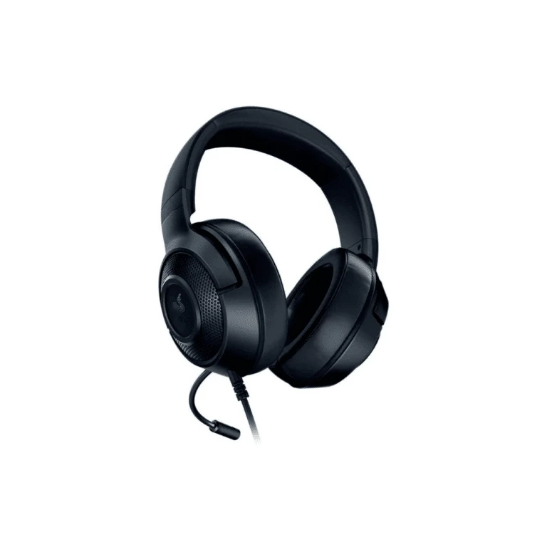 Le Razer Kraken X Lite – Noir est un casque filaire gamer avec son surround 7.1, haut-parleurs TriForce 40 mm, micro cardioïde HyperClear, coussinets à mémoire de forme, bandeau rembourré et rétroéclairage RGB Chroma, compatible PC, PS4 et Xbox One.