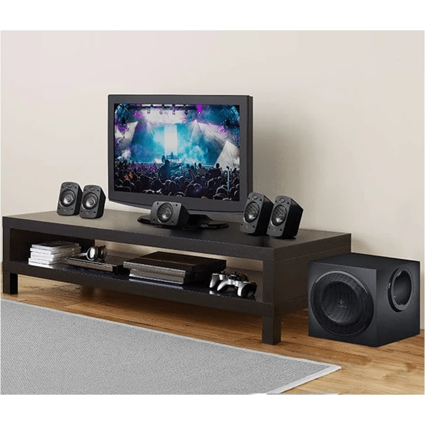Le Logitech Z906 est un système de haut-parleurs 5.1 THX certifié avec 500 W de puissance, décodeur numérique, entrées numériques et analogiques, et pupitre de commande facile à utiliser pour une expérience audio immersive.