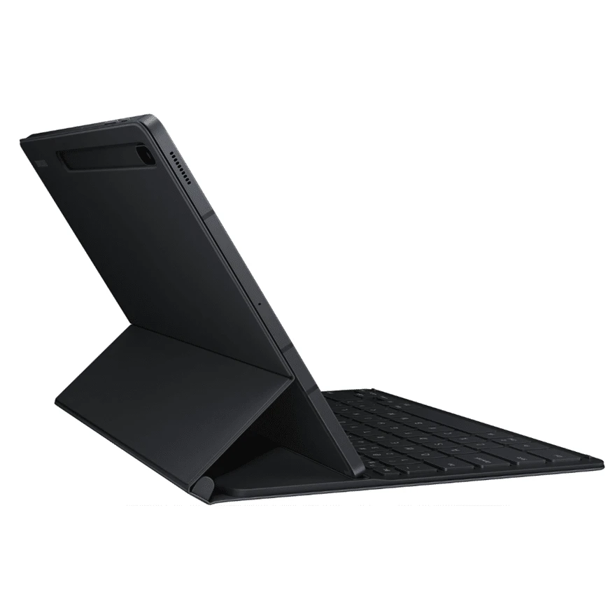Clavier Book Cover Samsung pour Galaxy Tab S7+ et S7 FE : design fin, léger, revêtement anti-microbien et position pratique pour une productivité optimale.