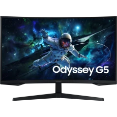 Écran gaming Samsung Odyssey G5 G55C – Moniteur incurvé 32″ WQHD, 165 Hz, 1 ms, pour une immersion totale.