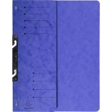 Chemise Hook File Exacompta avec système d'accrochage unique. Format 24 x 32 cm, en carte durable bleue, idéale pour un classement efficace et vertical.