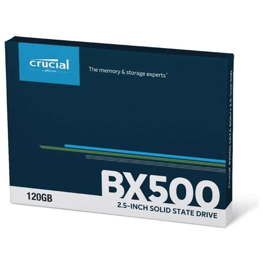 Le Crucial BX500 120 Go est un SSD interne 2,5 pouces conçu pour booster les performances de votre ordinateur à petit prix. Grâce à son interface SATA III (6 Gb/s) et sa technologie NAND Flash, il offre des vitesses de démarrage plus rapides, des chargements d'applications plus fluides et une meilleure réactivité générale. Avec une épaisseur fine de 7 mm, ce SSD est parfaitement adapté aux ordinateurs portables comme aux PC de bureau. C’est une solution idéale pour remplacer un disque dur mécanique lent ou pour redonner vie à un système vieillissant.