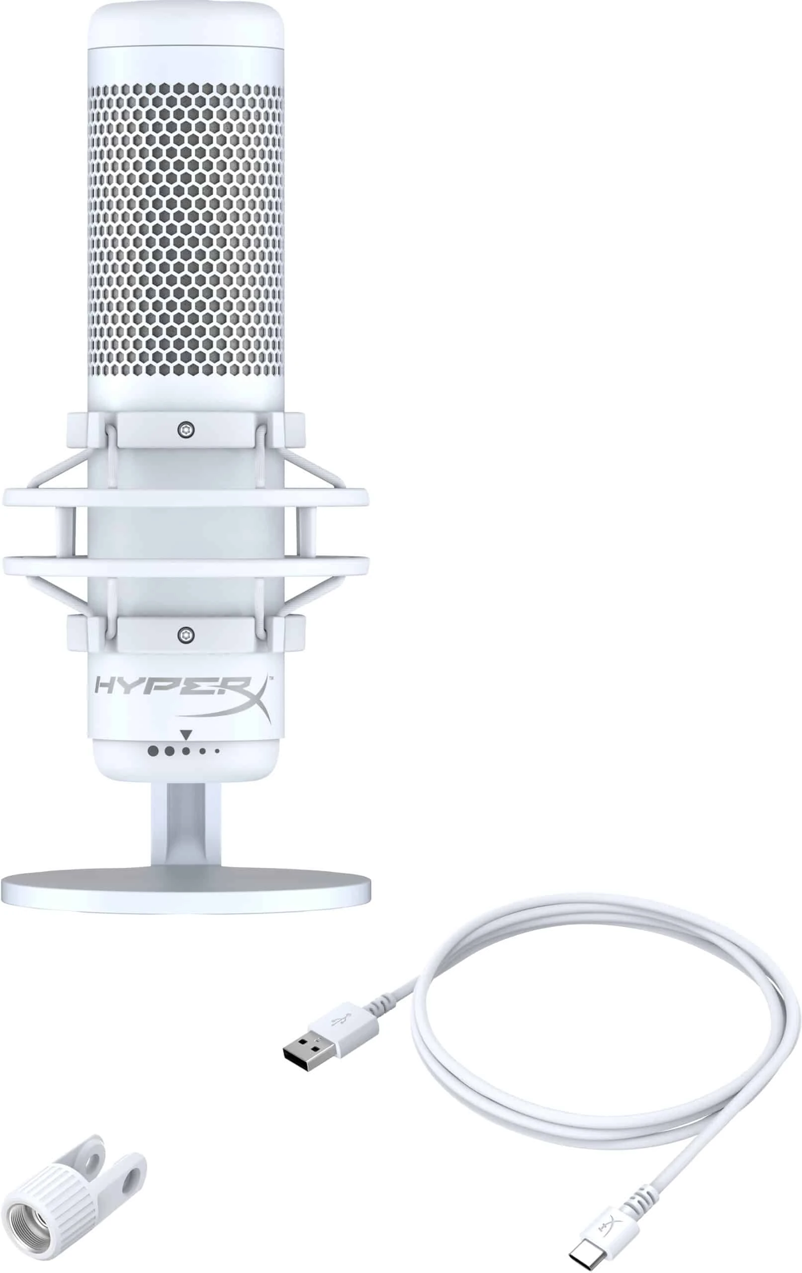 Le HyperX QuadCast S (519P0AA) est un microphone USB haut de gamme avec éclairage RVB personnalisable. Offrant quatre modes de directivité (stéréo, omnidirectionnel, cardioïde, bidirectionnel), il est parfait pour le streaming, le gaming, les podcasts et les visioconférences.
