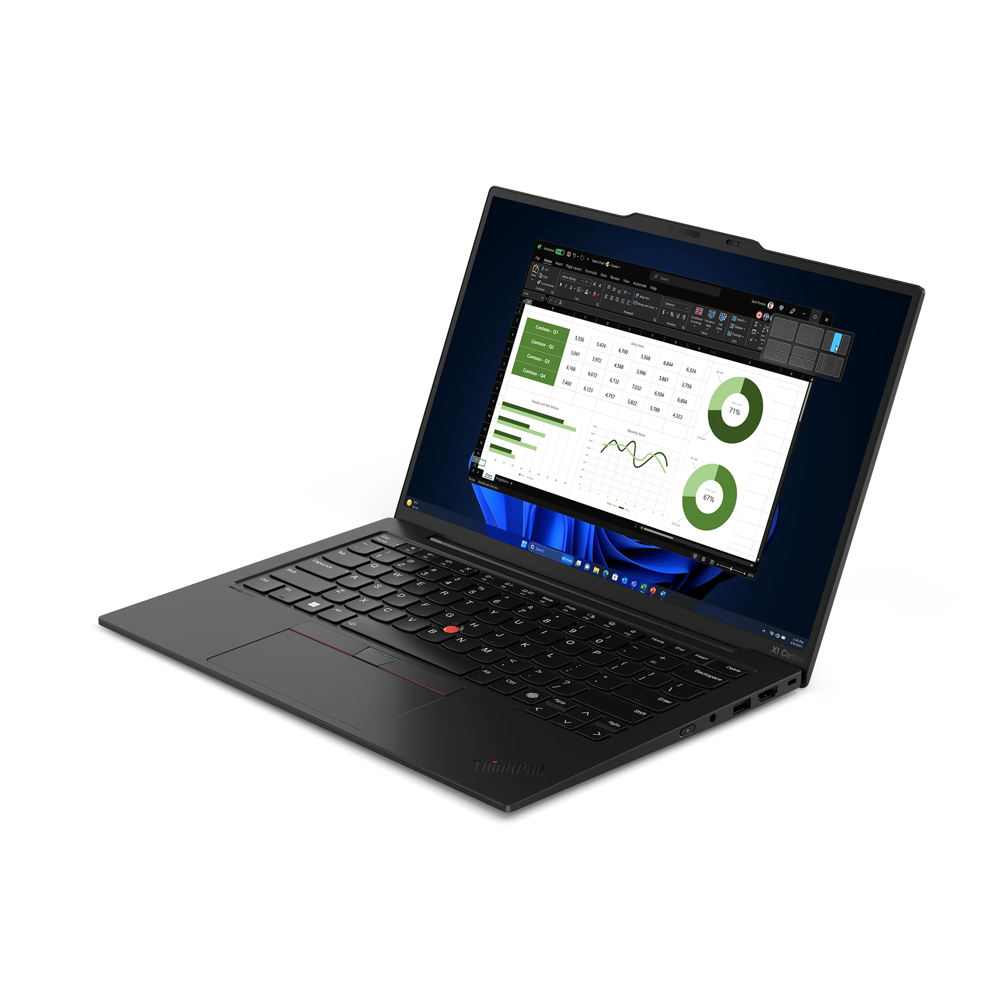 Découvrez le Lenovo ThinkPad X1 Carbon Gen 12 Ultra 7, un ultrabook professionnel premium combinant légèreté, puissance et sécurité. Conçu pour les entreprises et cadres exigeants au Maroc, il intègre le processeur Intel® Core™ Ultra 7 avec IA Boost, 32 Go de RAM et un SSD 1 To PCIe 4.0, le tout dans un châssis en fibre de carbone ultra-résistant.