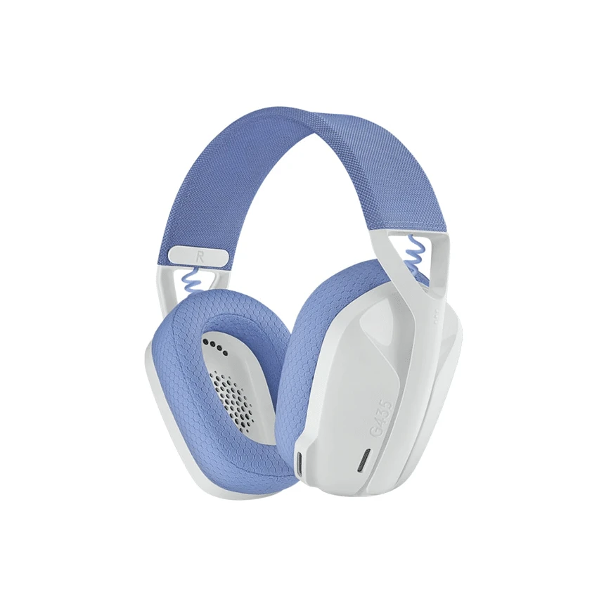 Le Logitech G435 – Blanc est un casque gaming sans fil avec technologie Lightspeed et Bluetooth, transducteurs 40 mm, deux microphones Beamforming, oreillettes à mémoire de forme et autonomie jusqu’à 18 heures, léger et certifié CarbonNeutral.