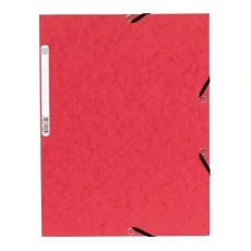 Chemise à rabat Exacompta en carte 265g/m² format 24x32 cm, parfaite pour un classement professionnel des documents. Coloris rouge.