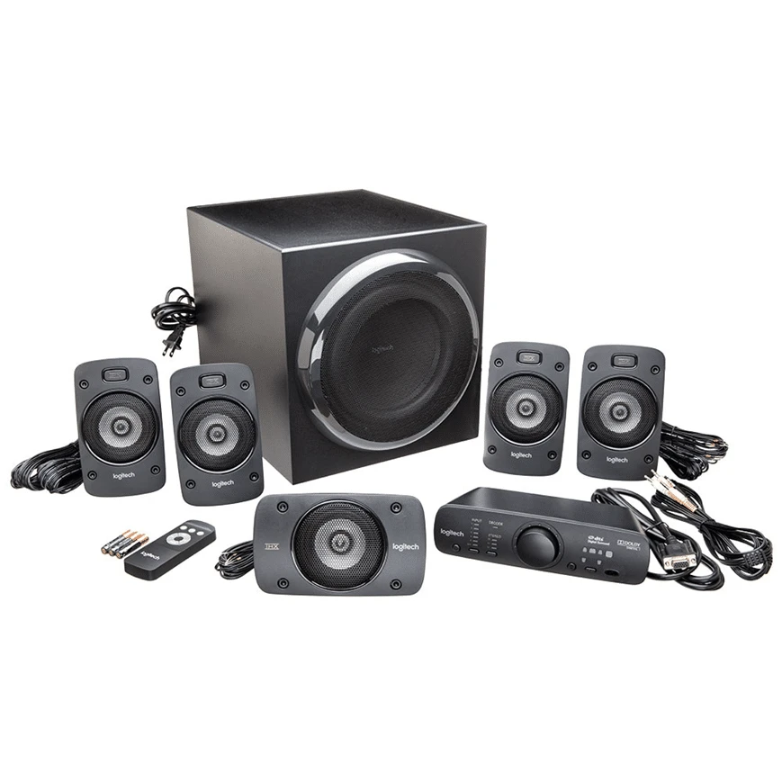 Le Logitech Z906 est un système de haut-parleurs 5.1 THX certifié avec 500 W de puissance, décodeur numérique, entrées numériques et analogiques, et pupitre de commande facile à utiliser pour une expérience audio immersive.